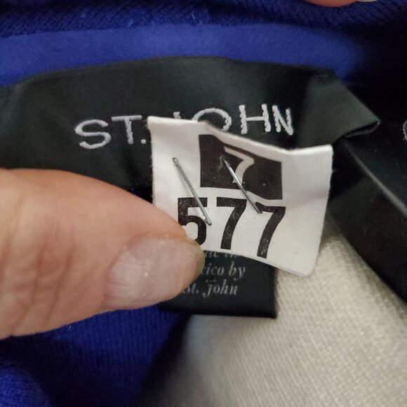 St John Collection Blue Lightweight Short Sleeve Jacket - Size M - Picture 11 of 13